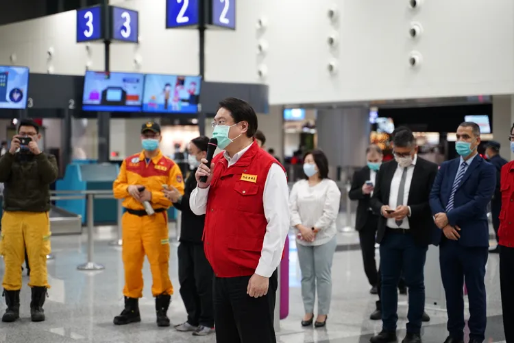 林右昌致詞時指出，台灣特種搜救隊在12小時內整裝完成，有國際級的實力協助友邦搶災。內政部提供