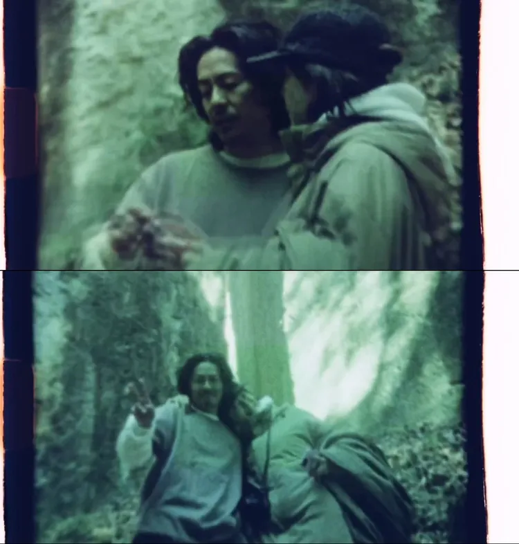 宮澤理惠（右）宛如森田剛的貼身助理。翻攝moss_official_1102 IG