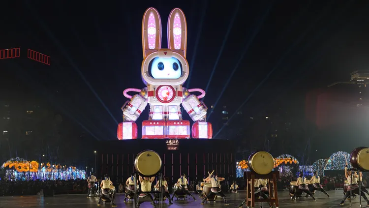 2023台灣燈會主燈玉兔壯彩。莊宗達攝