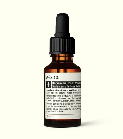 熟齡肌推薦搭配的大馬士革玫瑰精露，25ml／2200元。翻攝官網