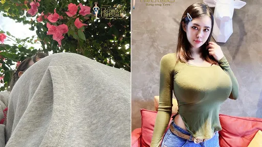 主人乳太巨！寵物看不到她的臉　網友直呼：以為孕婦肚子