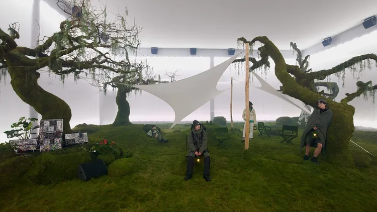 Pharrell Williams天才系列呈現露營時刻的精緻著裝。品牌提供