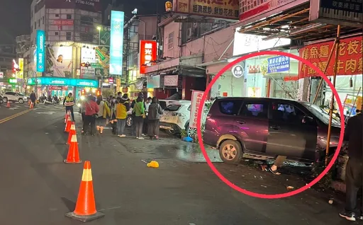 台中男開車癲癇突發作衝騎樓　連毀6車撞進民宅！路人昏迷指數只有5