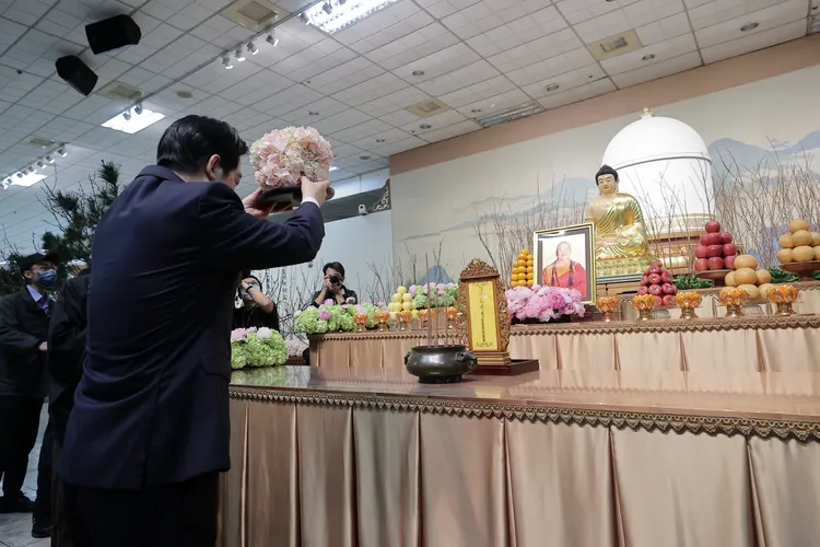 賴清德期盼星雲精神延續，持續成為安定社會的重要支柱。總統府提供