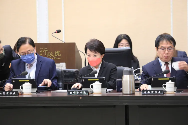 盧秀燕上午出席行政院會。台中市政府提供