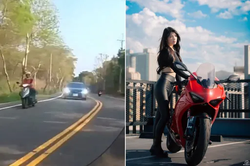 四輪狂閃燈二輪!重機甜姊反誇熱心 網惑:不是戰鬥邀請?