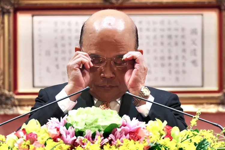 蘇貞昌於北榮進行微創手術。資料照，林林攝