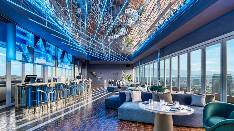 承億酒店RAR BAR主打全台唯一高空懸挑無邊際泳池池畔酒吧，憑票根可享整筆消費9折優惠。讀者提供