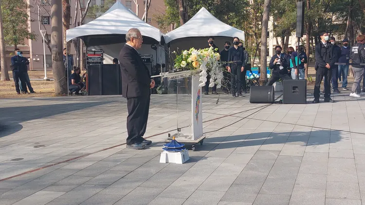 王文宏敦促政府落實轉型正義，應移除蔣中正銅像。凃建豐攝