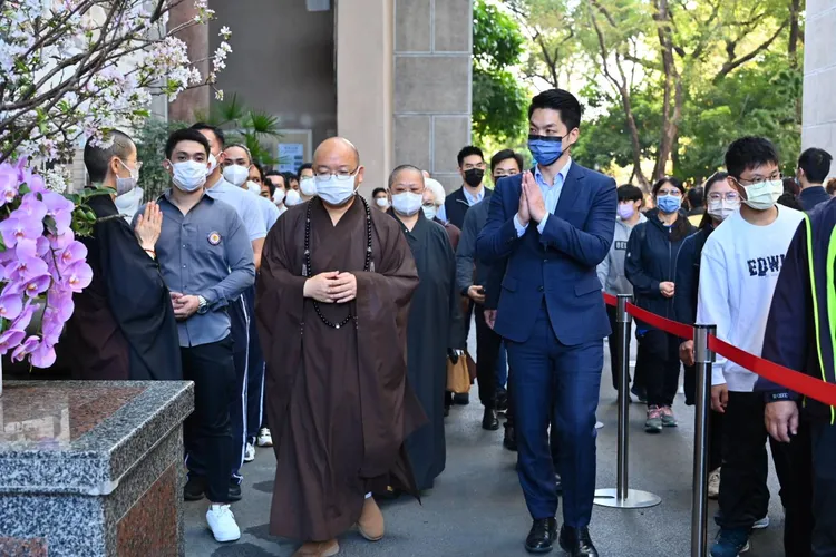 台北市長蔣萬安今日悼祭佛光山開山星雲大師。佛光山提供