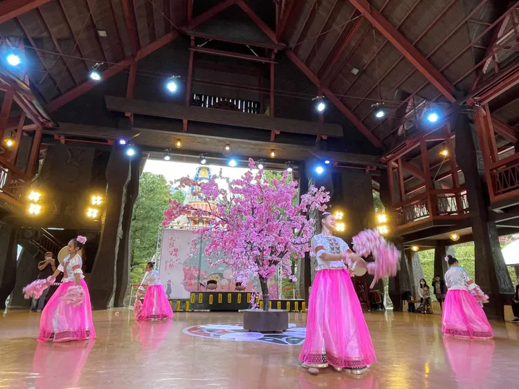 櫻花祭期間推出許多表演活動。九族文化村提供