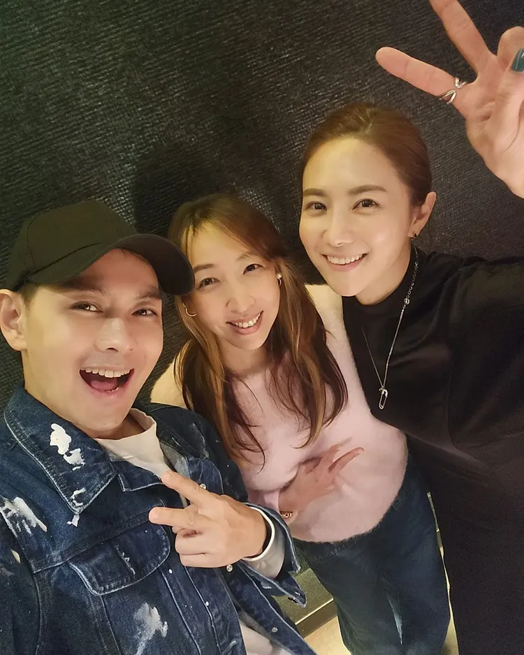 劉荷娜（右）來台遊玩，順道和林志穎（左）、陳玉珊相聚。翻攝劉荷娜IG