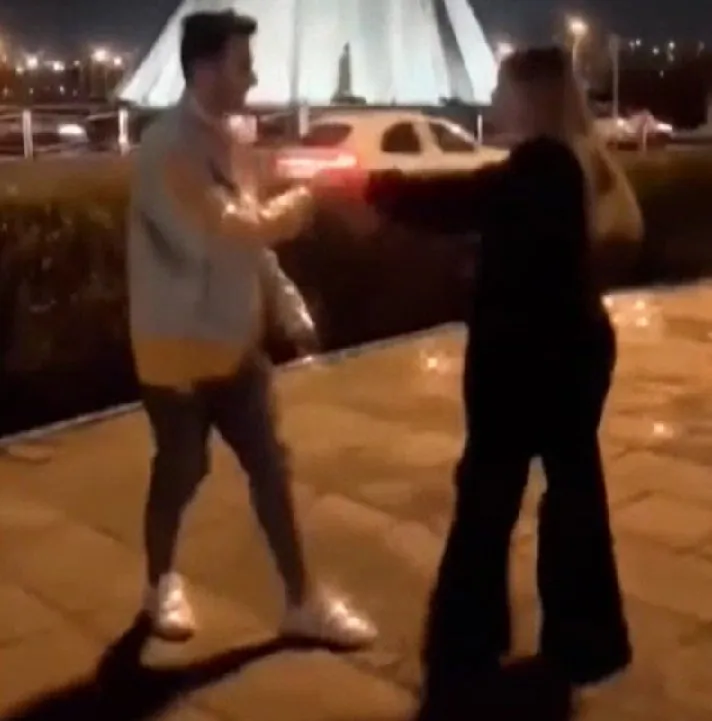 這對年輕情侶的跳舞影片竟被視為「賣淫」、「危害國家安全」。翻攝twitter@ Amir Mohammad Ahmadi