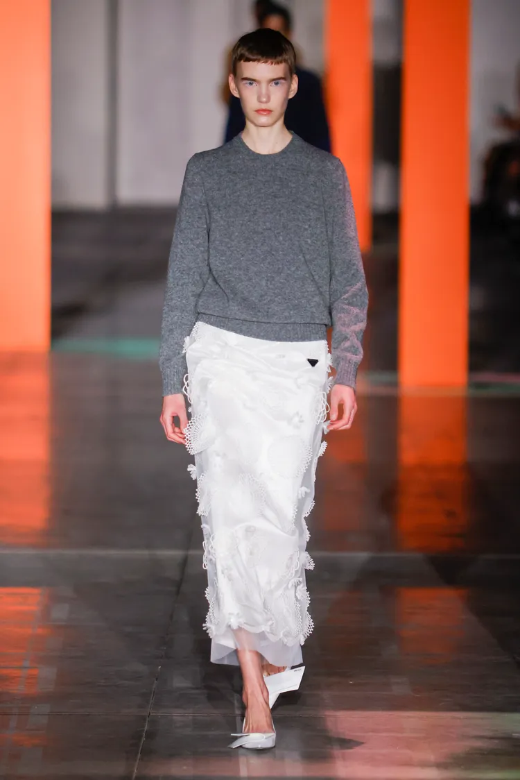 PRADA 2023秋冬女裝大秀。品牌提供