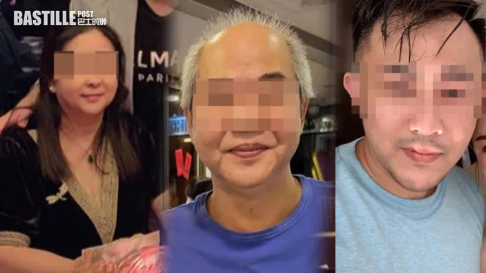 蔡天鳳的前公公(中)、前大伯(右)及前婆婆分別被控謀殺罪及妨礙司法公正。翻攝自《巴士的報》