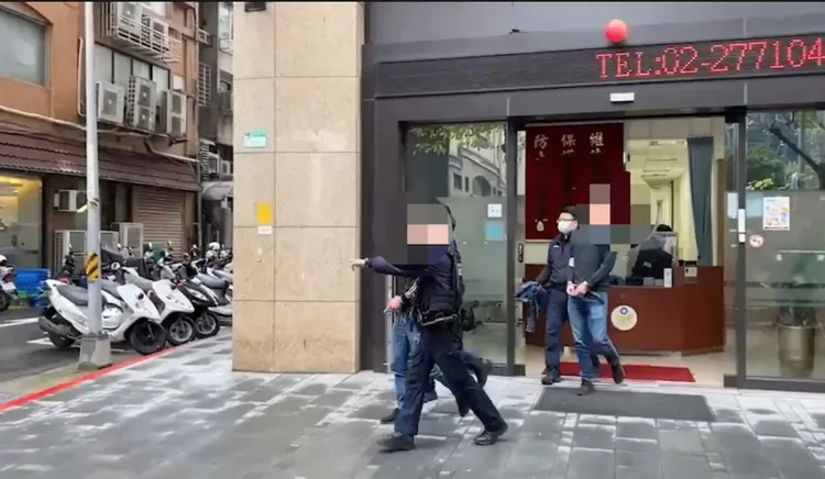 警方將朱、林2男移送法辦。翻攝畫面