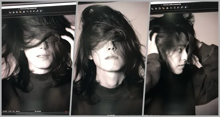 金宇彬頂著中長髮型在鏡頭前以眼神勾引強烈魅力感，模樣高冷宛如漫畫主角。翻攝____kimwoobin IG