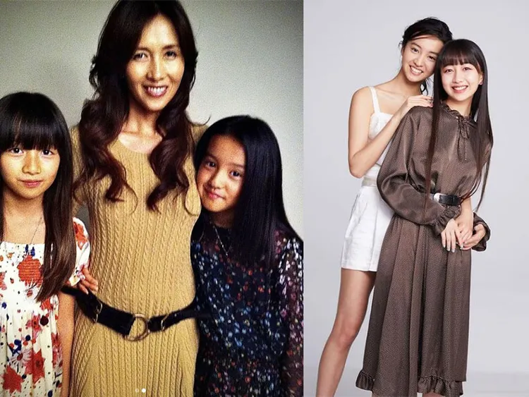 工藤靜香和女兒感情深厚，木村心美（右圖右）和妹妹木村光希是演藝圈人氣最旺的星二代。翻攝日本yahoo