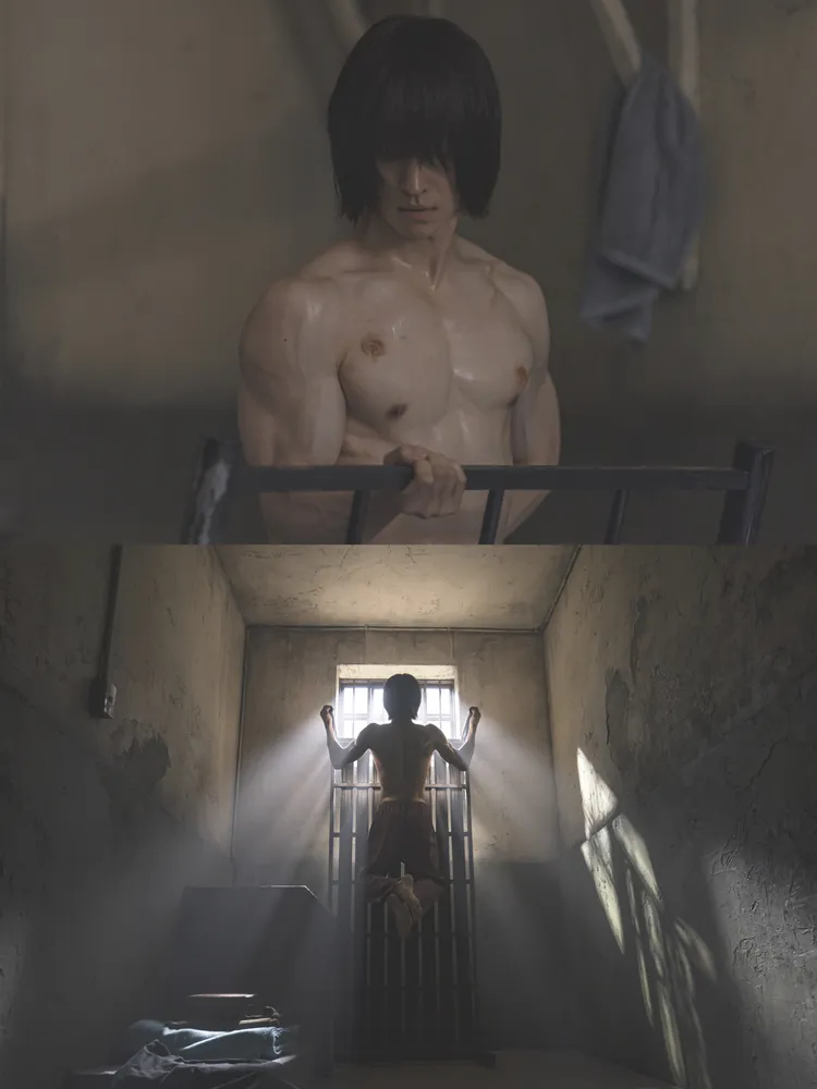 李帝勳在第2季開場在獄中操肌，練就出壯碩體格。friDay影音提供