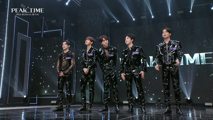 「24點團體」有B.A.P成員文鐘業（左）等人，被認為是「復仇者聯盟」，但表現不如預期。翻攝LINE TV
