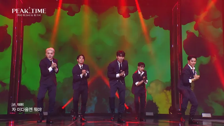 「11點團體」表演MONSTA X的《Love Killa》，獲得評審團一致肯定。LINE TV提供