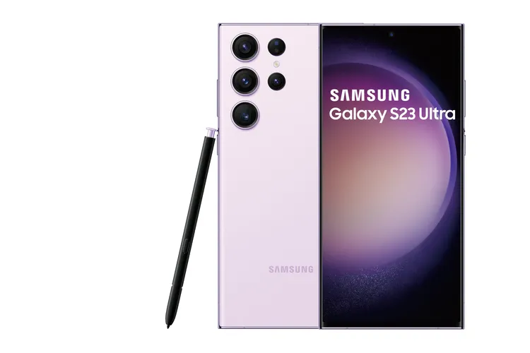 SAMSUNG Galaxy S23 Ultra(夜櫻紫)，即日起至2/19於PChome 24h購物開放預購，限時加碼P幣回饋。業者提供