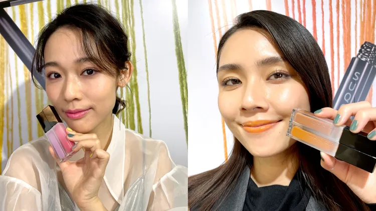 Model示範晶采極潤唇釉。張家玲攝