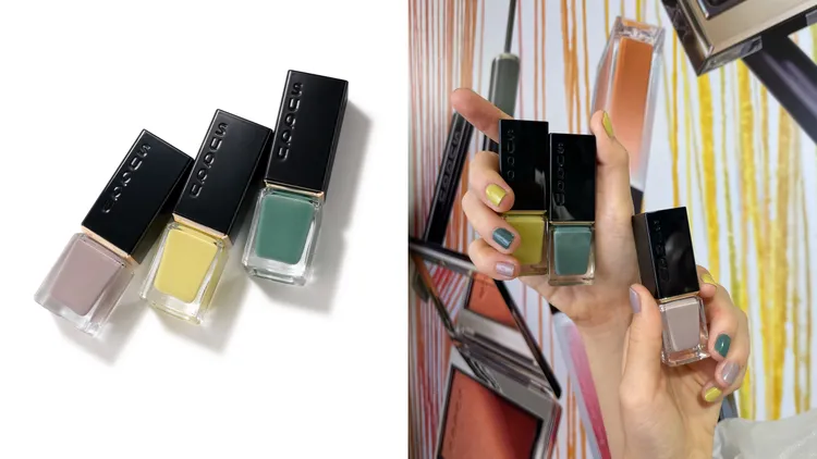 晶采姸色指甲油，各950元。左圖品牌提供、右圖張家玲攝