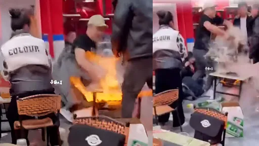 好友酒後翻臉「火爐上滾湯潑臉」 網驚呆中國老鄉戰力太強「打出二戰的味道」