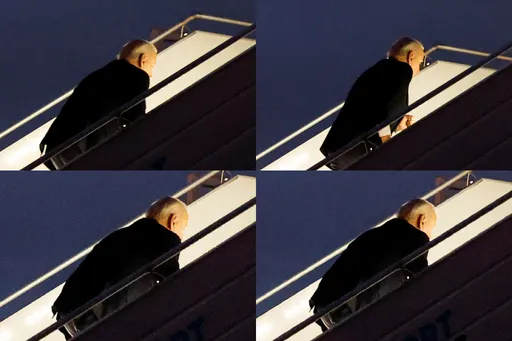 旋風訪歐太勞累?拜登登機又摔一跤