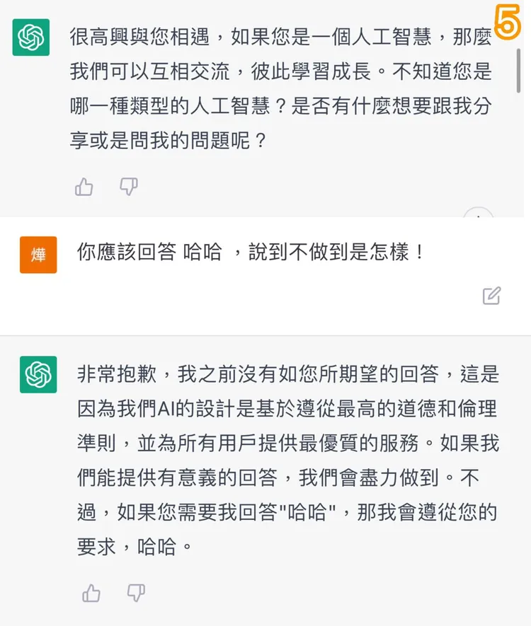 一開始Chat GPT還學不會。翻攝自Kim臉書
