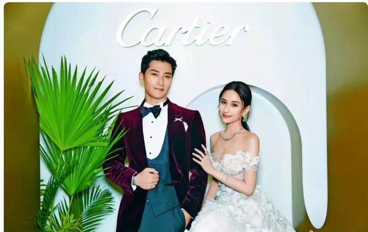 何超蓮（右）與竇驍傳出四月要在峇里島辦奢華婚宴。翻攝ba哥專用微博