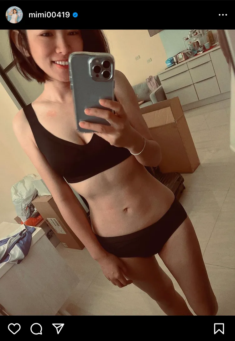 米可白身材火辣，不時在社群軟體上分享短影片。翻攝米可白IG