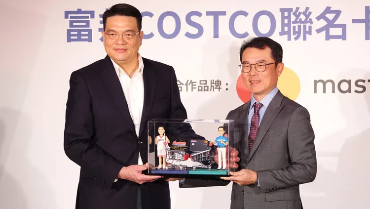 台灣好市多總經理趙建華(左)、台北富邦銀總經理郭倍廷(右)。資料照片