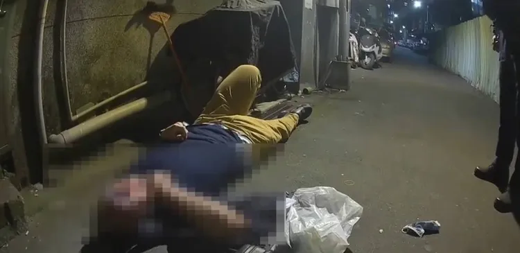 警方懷疑江男吸毒吸到嗨，整個人精神狀態不佳。翻攝畫面