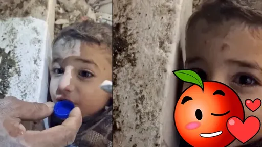 土耳其强震受困瓦砾堆45小时　小男童喝第一口水露出「天使微笑」