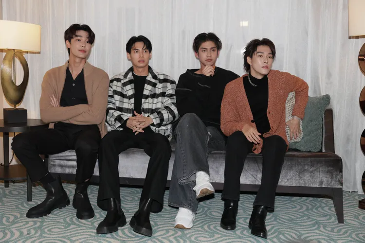 泰國F4態度不佳，訪問時愛答不答。彭欣偉攝