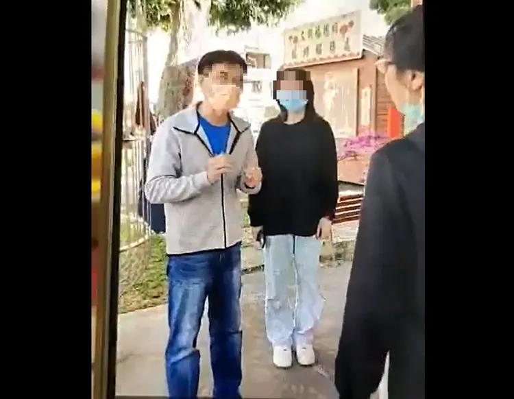 女子在對質當下，痛斥周男噁心行徑。女子提供