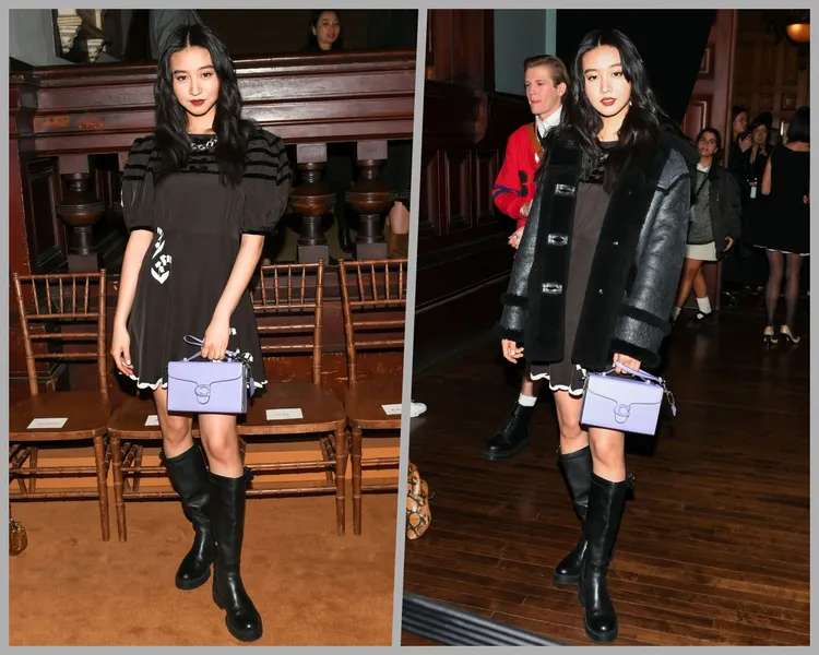 木村光希不只妝容造型有過熟感，擺拍姿勢也需要再練練。品牌提供