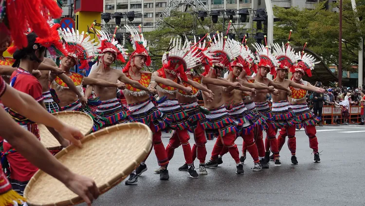 2023年台灣燈會踩街遊行今日下午熱鬧登場。莊宗達攝