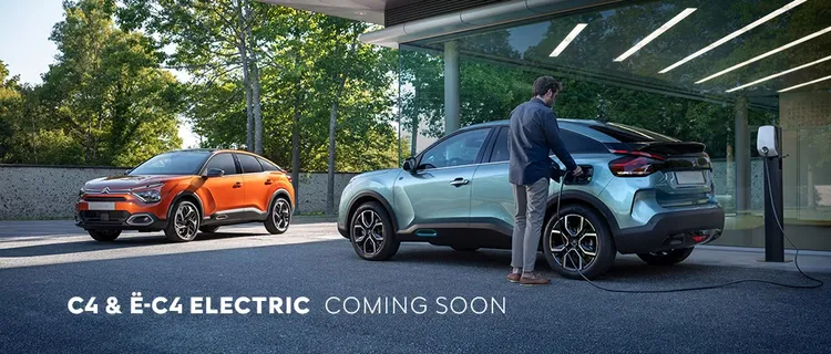 台灣Citroen官網上的訊息，預告C4 / Ë-C4即將來台的消息。原廠照片