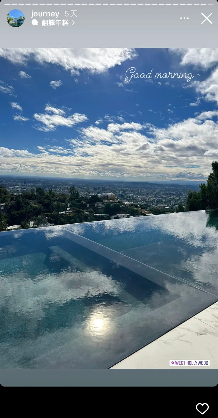 無邊際泳池畔景色。翻攝hsin_ying_tseng IG