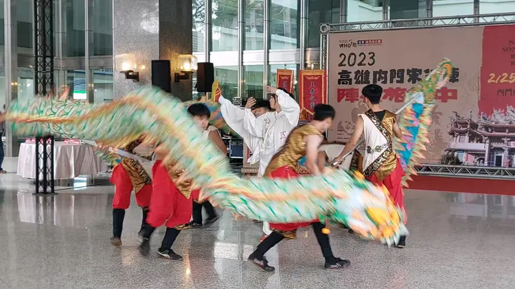 臺南大學創意宋江陣是第三代王者之壐得主。凃建豐攝