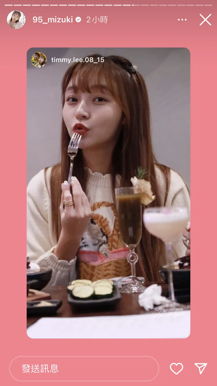 樂天「流量密碼」林襄，開心分享粉絲見面會限時動態，甜美可人。翻攝林襄IG