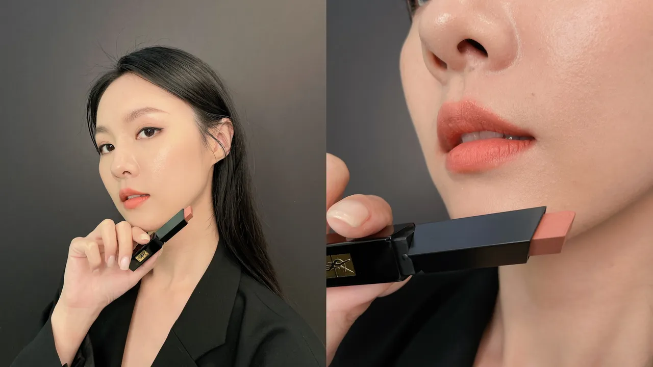 奢華緞面絨霧唇膏主打色#317裸霧薔薇。張家玲攝