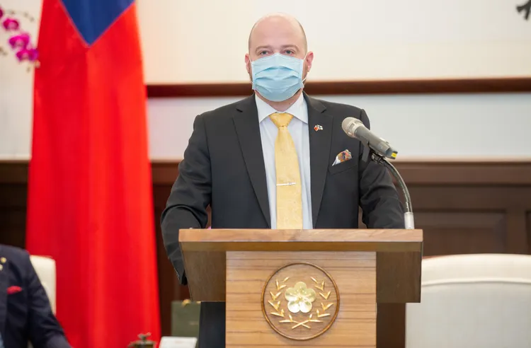 凱爾納讚許台灣的專業知識受到世界高度肯定。總統府提供