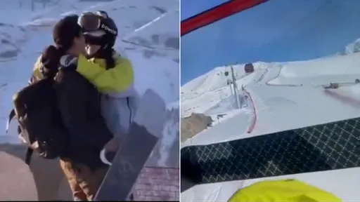 滑雪場纜車驚見「口愛教練冰棒」 網嘲女學員:天冷暖暖嘴