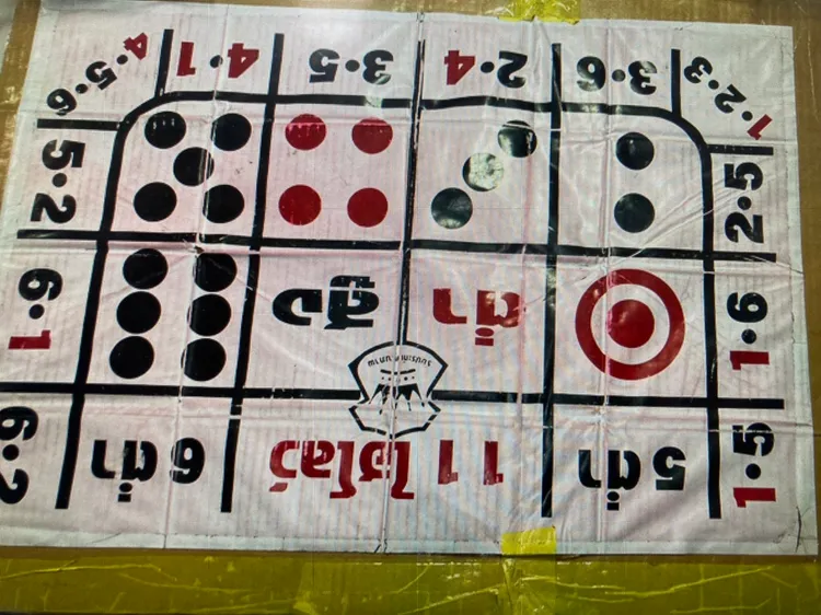 警方查扣泰式骰子賭博「嗨羅」。樹林警分局提供