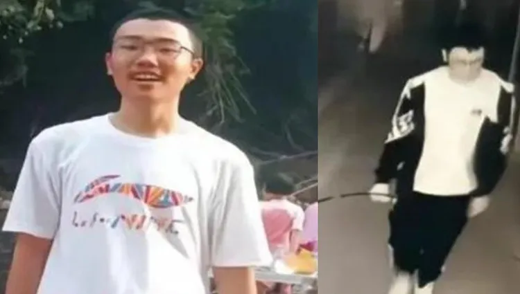 學校的監視器拍下胡鑫宇生前最後畫面。翻攝微博/江西省上饒市鉛山縣