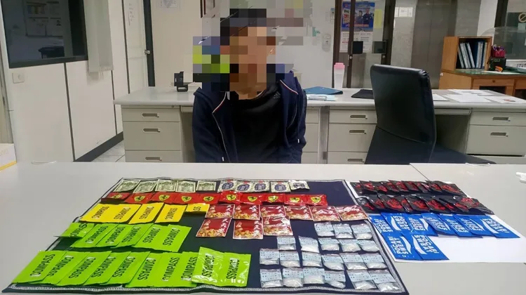 郭嫌遭起出78包二、三級毒品。讀者提供